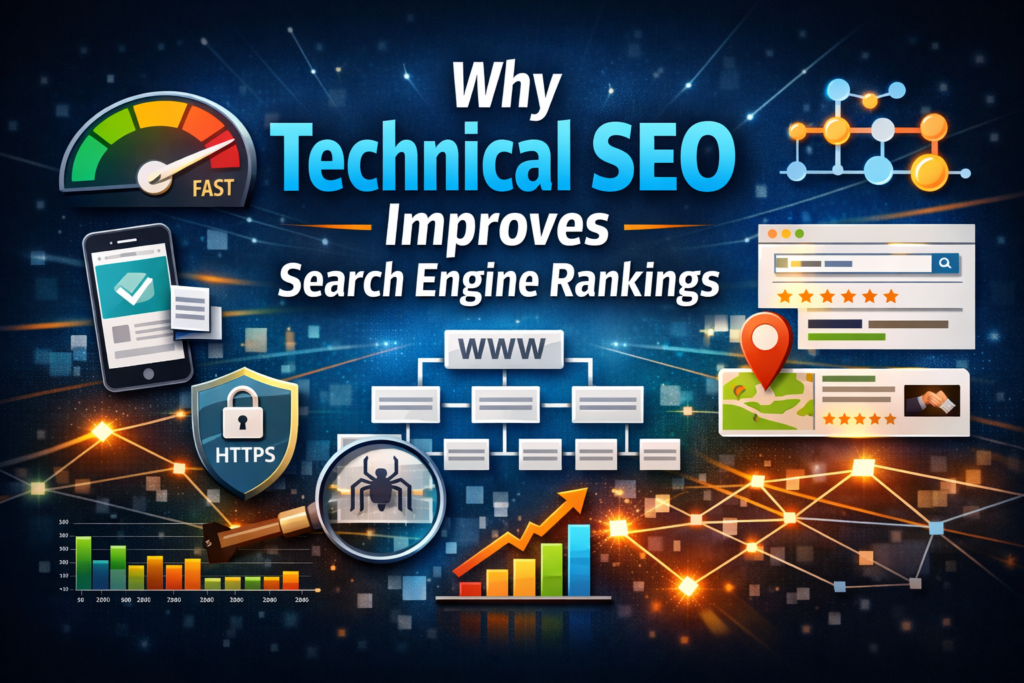 Hero for blog post "Why Technical SEO Improves SEO Rankings"