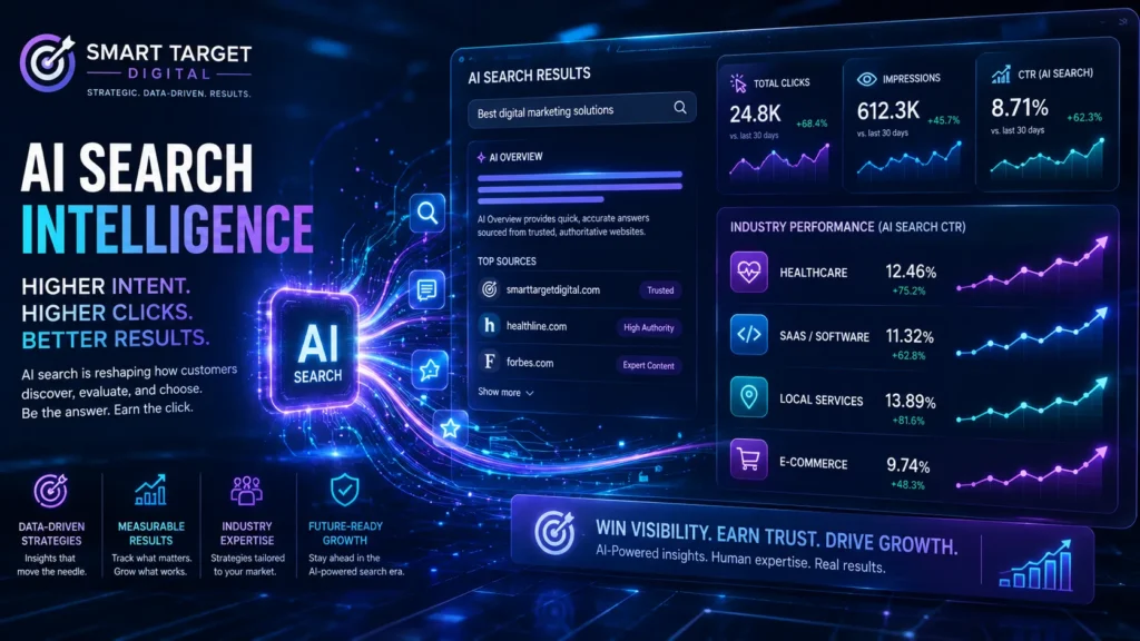 Hero image for Which Industries are Seeing High Click-Through Rates From Ai Search in 2026 blog post.